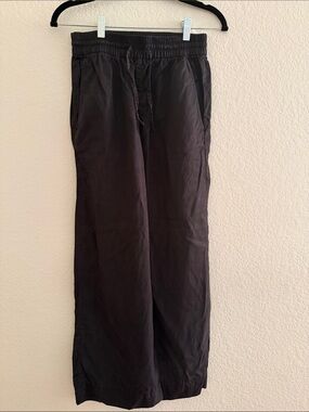 Everlane Women’s washed Black Elastic-Waist wide leg Pants